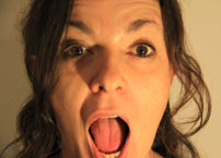 Lola mouth open